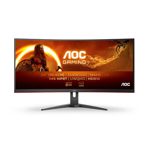 AOC G2 CU34G2XE/BK LED display 86,4 cm (34") 3440 x 1440 Pixeles Wide Quad HD LCD