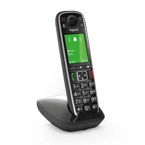 Gigaset E720 Teléfono DECT/analógico Identificador de llamadas Negro