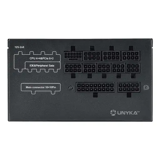 UNYKAch Fuente de Alimentación ATX Atilius 3.1 Black 850W Gold