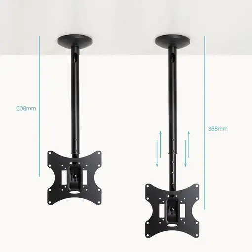 TooQ Soporte de Techo para pantallas 23”-42”, Negro