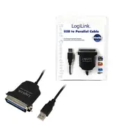 LogiLink AU0003C cable paralelo Negro 1,5 m