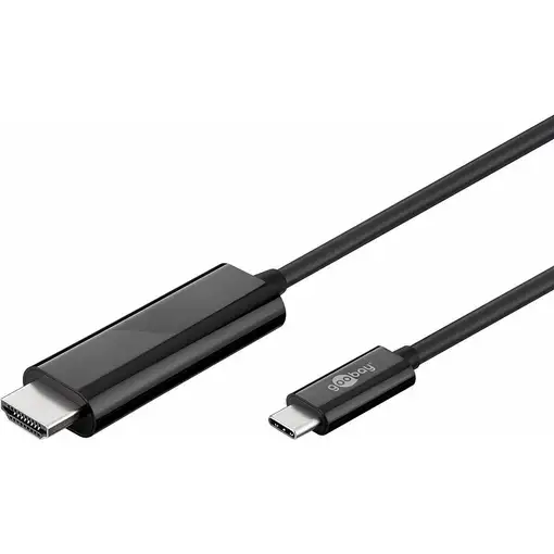 Goobay 77528 adaptador de cable de vídeo 1,8 m USB Tipo C HDMI Negro Goobay 77528 adaptador de cable de vídeo 1,8 m USB Tipo C HDMI Negro