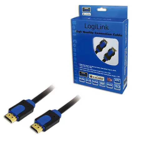 LogiLink CHB1115 cable HDMI 15 m HDMI tipo A (Estándar) Negro, Azul