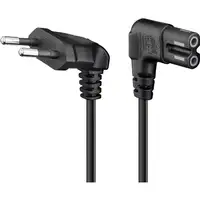 Goobay 56588 cable de transmisión Negro 0,5 m Enchufe tipo C C7 acoplador