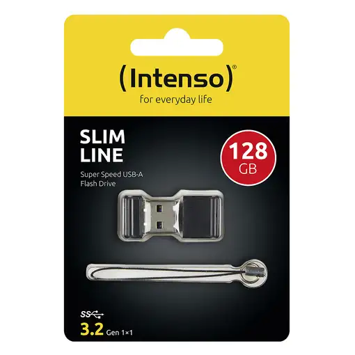 Intenso Slim Line unidad flash USB 128 GB USB tipo A 3.2 Gen 1 (3.1 Gen 1) Negro