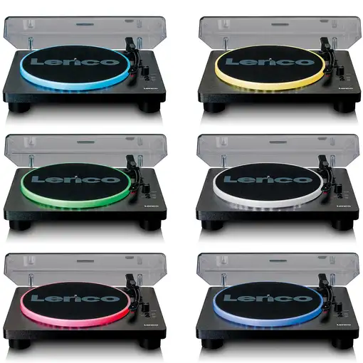 Tocadiscos MP3 Negro 4W LS-50LEDBK LENCO