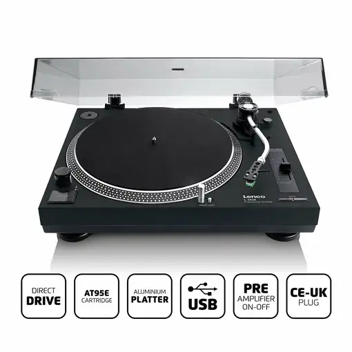 Tocadiscos Negro L-3828BK LENCO