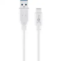 Goobay 67188 cable USB USB 3.2 Gen 1 (3.1 Gen 1) 1 m USB C USB A Blanco Goobay 67188 cable USB USB 3.2 Gen 1 (3.1 Gen 1) 1 m USB C USB A Blanco