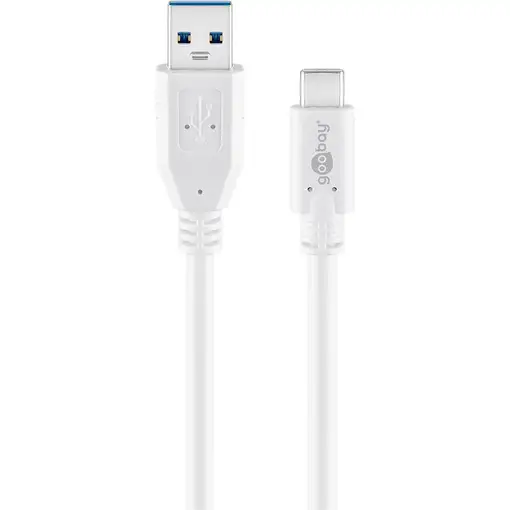 Goobay 67188 cable USB USB 3.2 Gen 1 (3.1 Gen 1) 1 m USB C USB A Blanco