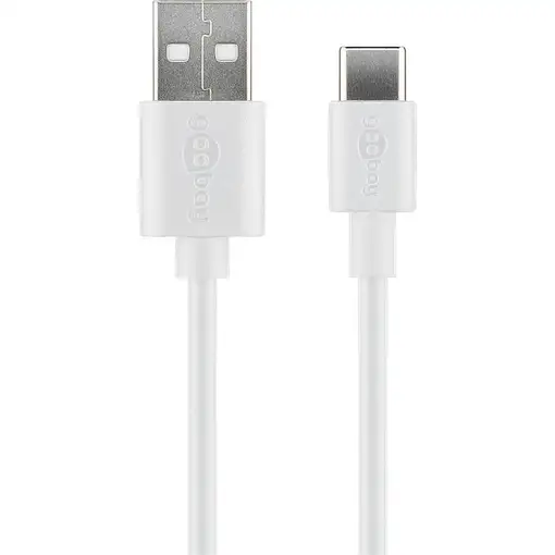 Goobay 45563 cable USB USB 2.0 1 m USB A USB C Blanco