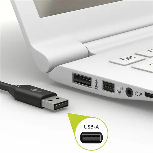 Goobay 45563 cable USB USB 2.0 1 m USB A USB C Blanco