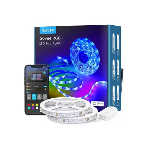 Govee RGB LED Strip Light Tira de luz inteligente Wi-Fi/Bluetooth 36 W Govee RGB LED Strip Light Tira de luz inteligente Wi-Fi/Bluetooth 36 W
