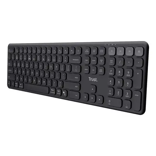 Trust Vaiya teclado Universal USB + RF Wireless + Bluetooth Inglés de EE. UU. Negr