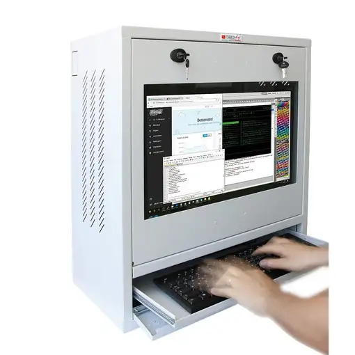 Techly ICRLIM10SV armario rack Bastidor de pared Gris