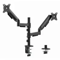 Gembird MA-DA2P-02 soporte para monitor 81,3 cm (32") Escritorio Negro