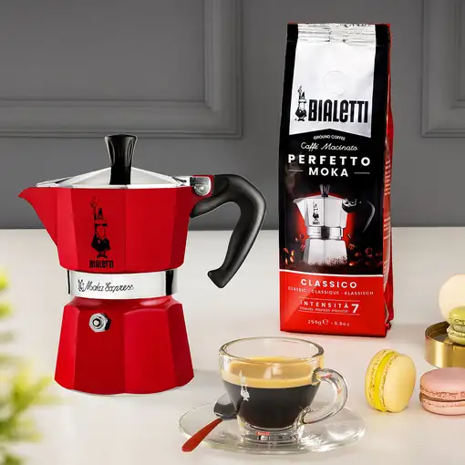 Cafeteras italianas Rojo 6 cups 04-4943 BIALETTI