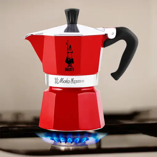 Cafeteras italianas Rojo 6 cups 04-4943 BIALETTI