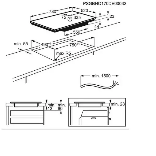 Placa de inducción EIV83443BW ELECTROLUX