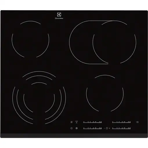 Electrolux EHF6547FXK hobs Negro Integrado 4 zona(s)