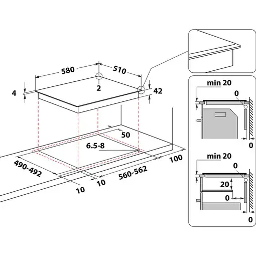 Whirlpool AKT 8130 BA Negro Integrado Cerámico 4 zona(s)