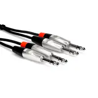 Hosa Technology HSS-005X2 cable de audio 1,5 m 2 x 6,35mm TRS Negro Hosa Technology HSS-005X2 cable de audio 1,5 m 2 x 6,35mm TRS Negro