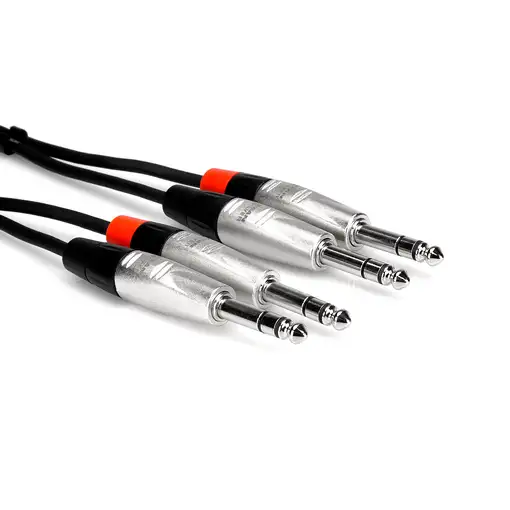 Hosa Technology HSS-005X2 cable de audio 1,5 m 2 x 6,35mm TRS Negro Hosa Technology HSS-005X2 cable de audio 1,5 m 2 x 6,35mm TRS Negro