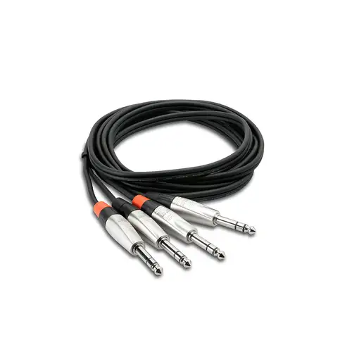 Hosa Technology HSS-005X2 cable de audio 1,5 m 2 x 6,35mm TRS Negro
