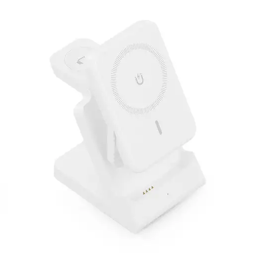 AISENS Cargador Inalambrico USB-C 4 en 1 De 15W Para Movil, Apple Watch, Auricular