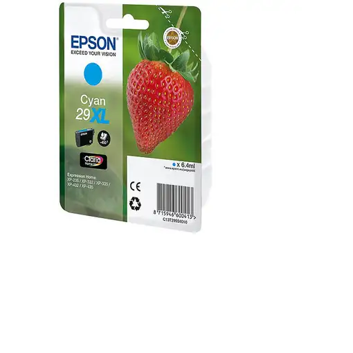 Epson Strawberry 29XL C cartucho de tinta 1 pieza(s) Original Alto rendimiento (XL Epson Strawberry 29XL C cartucho de tinta 1 pieza(s) Original Alto rendimiento (XL