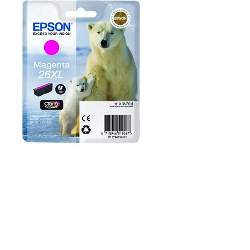 Epson Polar bear Cartucho 26XL magenta
