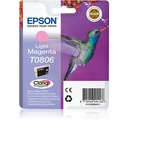 Epson Hummingbird Cartucho T0806 magenta claro (etiqueta RF)