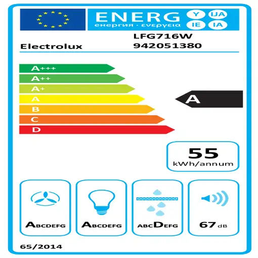 Electrolux LFG716W Telescópica o extraplana Blanco 700 m³/h