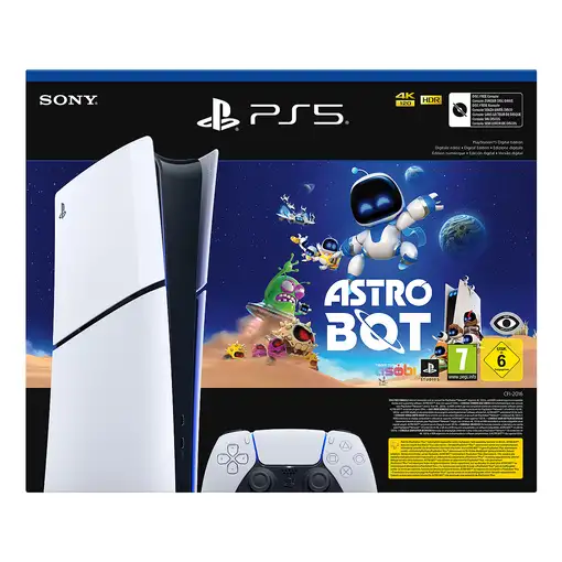 Sony PlayStation 5 Digital Edition Slim Astro Bot 1 TB Wifi Negro, Blanco