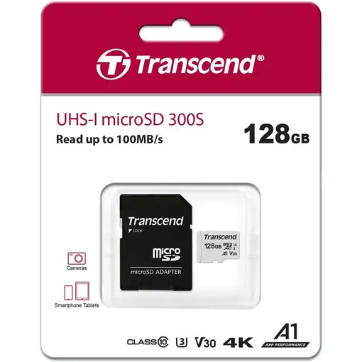 Transcend TS128GUSD300S-A memoria flash 128 GB MicroSDXC NAND Clase 10