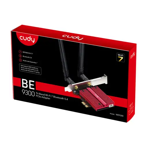 Cudy WE9300 adaptador y tarjeta de red Interno WLAN / Bluetooth 5765 Mbit/s