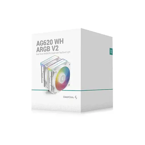 DeepCool AG620 WH ARGB V2 Conjunto de chips, Placa base Refrigerador de aire 12 cm