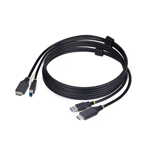 StarTech.com Cable KVM HDMI y USB 3.0 5Gbps de 1,8m - 4K 60Hz - Cable Combo HDMI 2