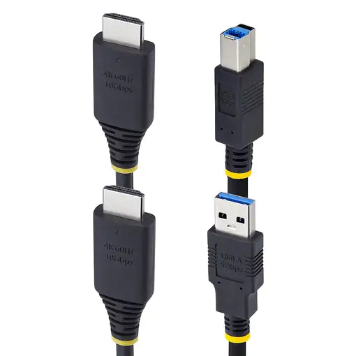 StarTech.com Cable KVM HDMI y USB 3.0 5Gbps de 3m - 4K 60Hz - Cable Combo HDMI 2.0