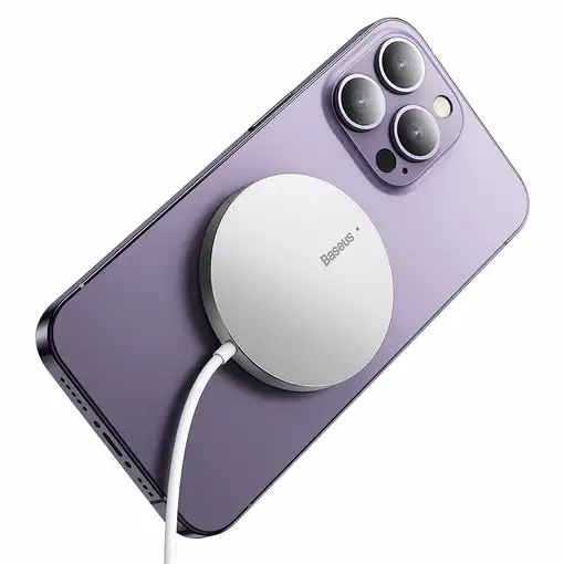 Baseus Simple Mini3 Teléfono móvil, Smartphone Blanco USB Cargador inalámbrico Int