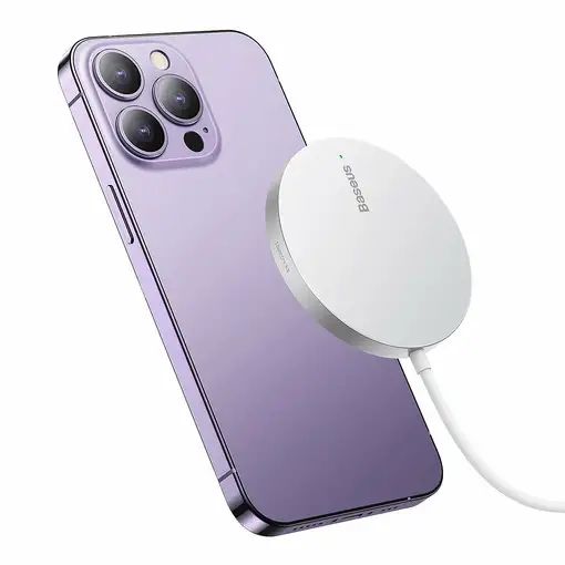 Baseus Simple Mini3 Teléfono móvil, Smartphone Blanco USB Cargador inalámbrico Int