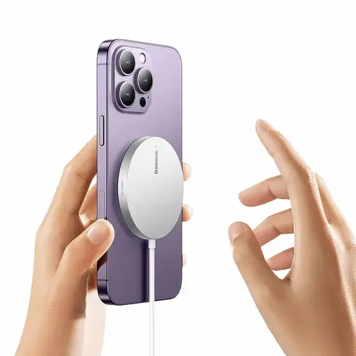 Baseus Simple Mini3 Teléfono móvil, Smartphone Blanco USB Cargador inalámbrico Int