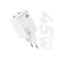SUBBLIM Cargador GaN 45W Doble USB-C