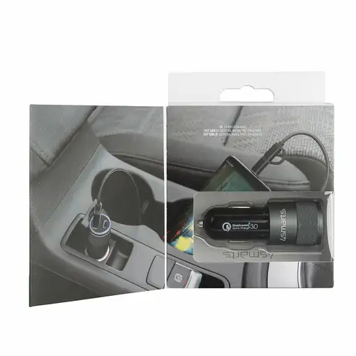 4smarts 464448 cargador de dispositivo móvil Universal Negro Encendedor de cigarri
