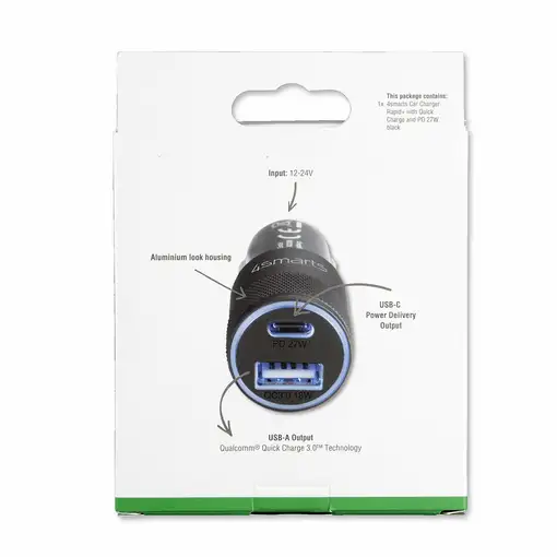 4smarts 464448 cargador de dispositivo móvil Universal Negro Encendedor de cigarri