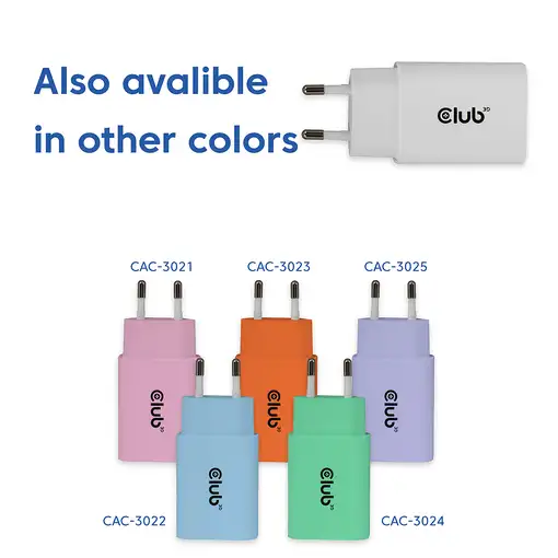 CLUB3D CAC-3020 cargador de dispositivo móvil Smartphone, Universal Blanco Corrien