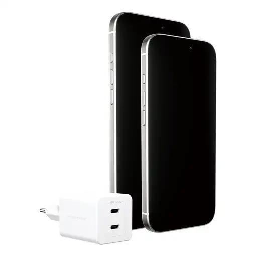 PanzerGlass empower™ by ® Turbo 45W Charger incl. 2 x USB-C | EU Plug | Silver Whi