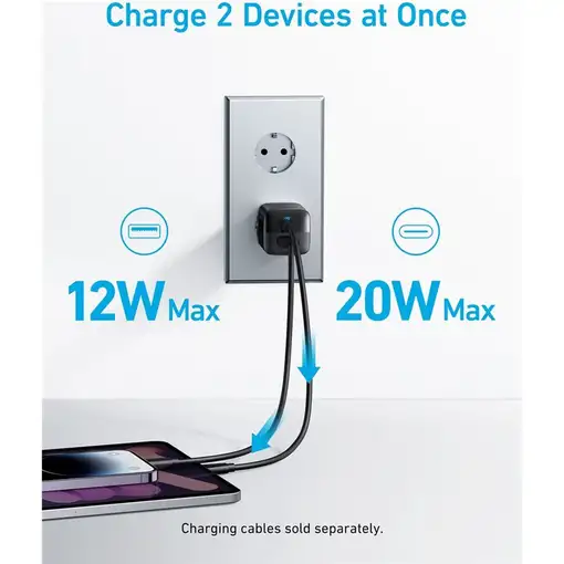 Anker 323 Universal Negro Corriente alterna Interior