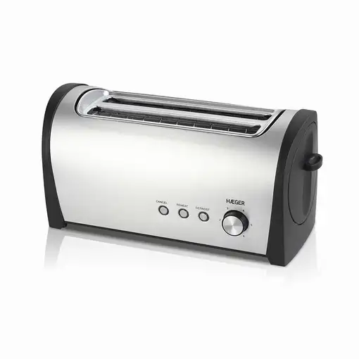 Haeger Desayuno Plus 6 2 rebanada(s) 1400 W Negro, Acero inox