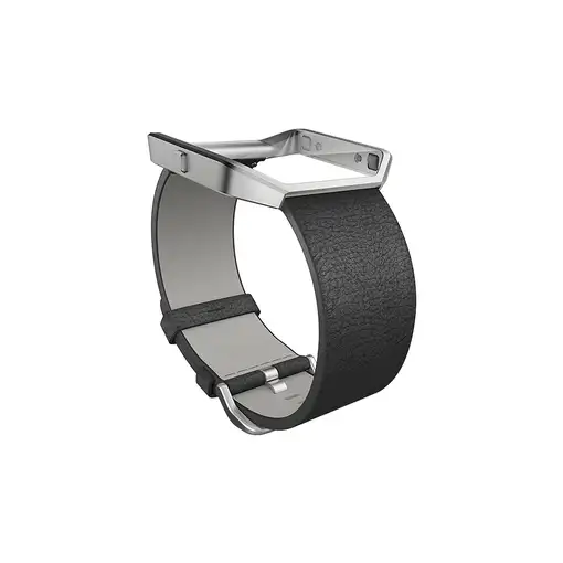 Fitbit Blaze Leather L Grupo de rock Negro Cuero, Acero inoxidable