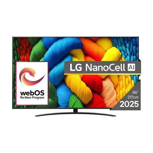Televisor NanoCell 86" 4K Ultra HD Negro Smart 86NANO81A3A LG